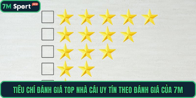 Tiêu chí đánh giá top nhà cái uy tín theo đánh giá của 7M